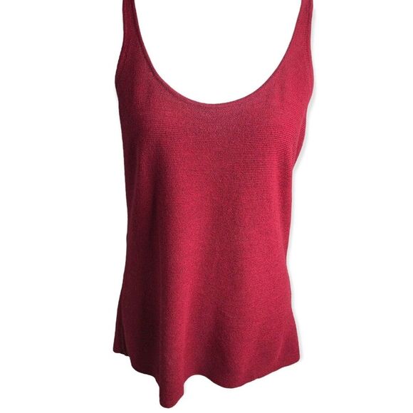 Eileen Fisher Wool Scoop Neck Knit Tank Top - Picture 1 of 5